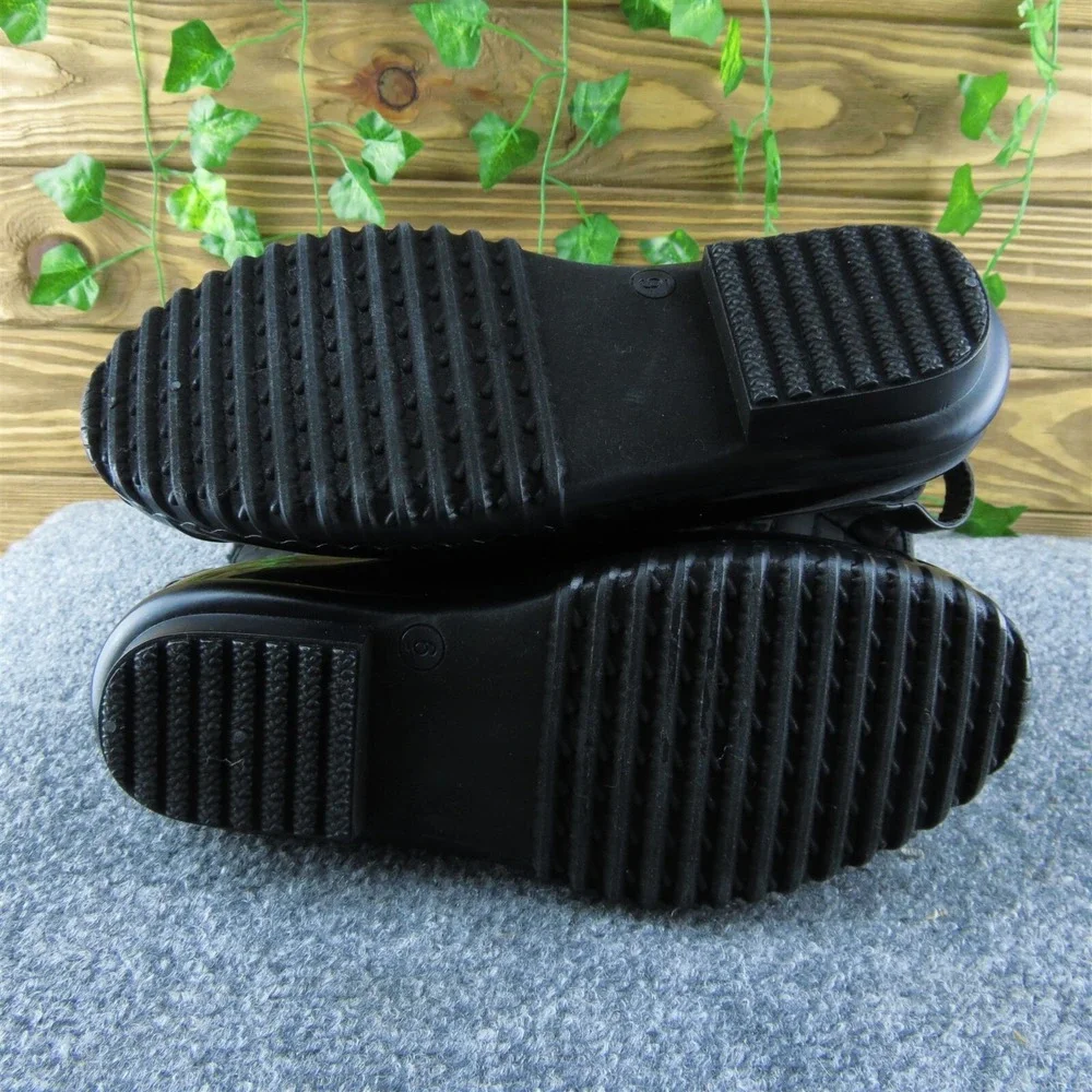 Sporto Andie‎ Women Duck Boots Black Synthetic Lace Up Size 6 Medium